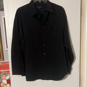 Axist men black long sleeve shirt. 18 neck 34/35 sleeve